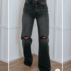 ARLO HIGH RISE KAN CAN WIDE LEG JEANS - VINTAGE BLACK
